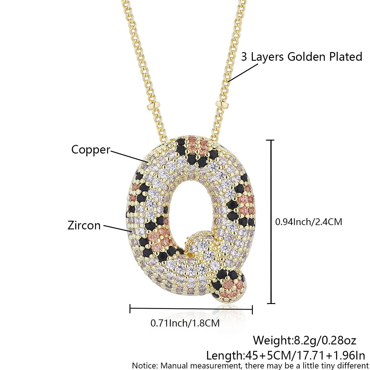 Leopard Print Fashion English Letter Necklace For Women