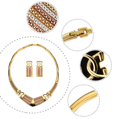 Exaggerated Jewelry Chain Two-piece Set