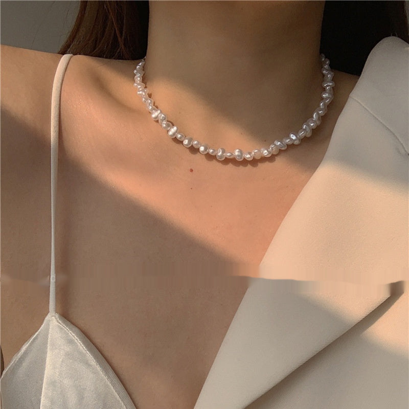 Pearl Necklace Retro Clavicle Chain For Women