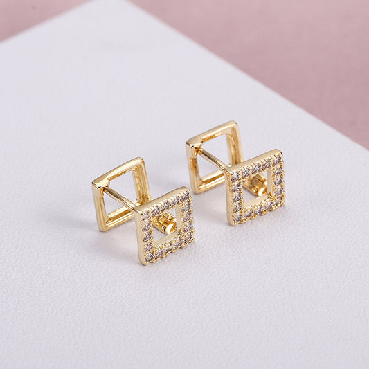 Trapezoid Bronze Earrings